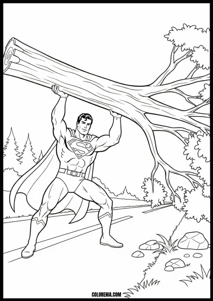 Free_Printable_Superman_Lifting_Tree_Coloring_Page_for_Kids