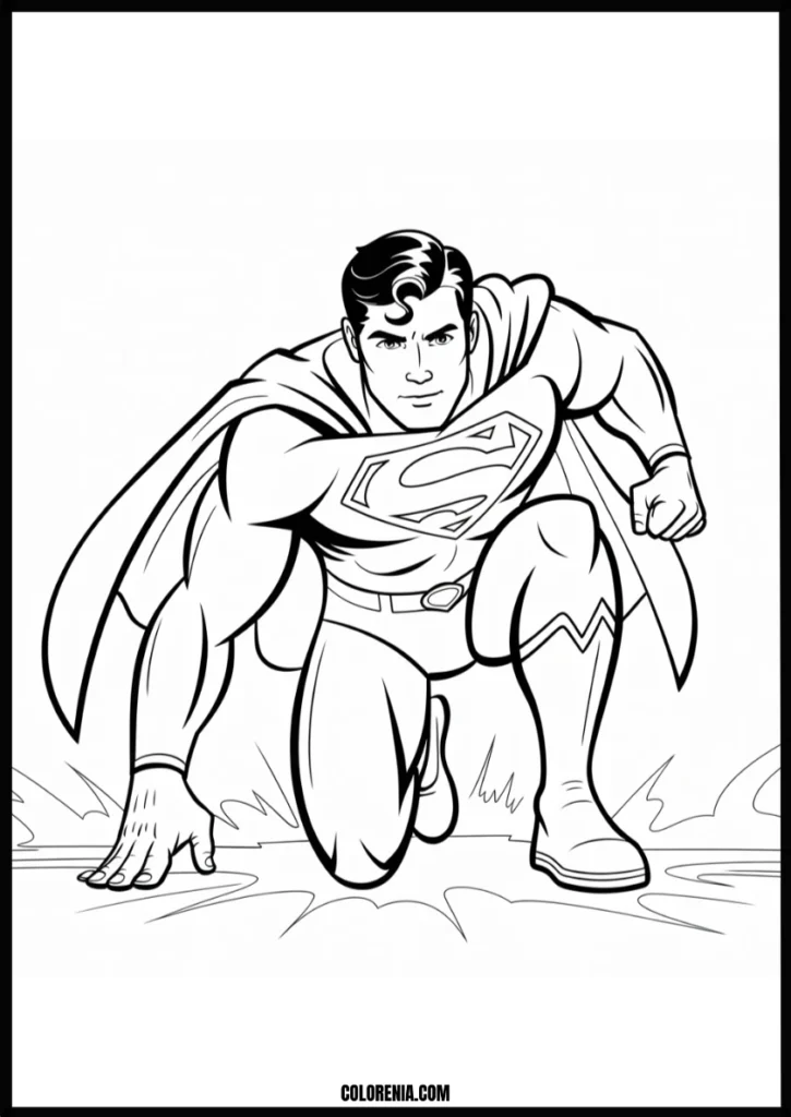 Free_Printable_Superman_Superhero_Action_Pose_Coloring_Pages_for_Kids