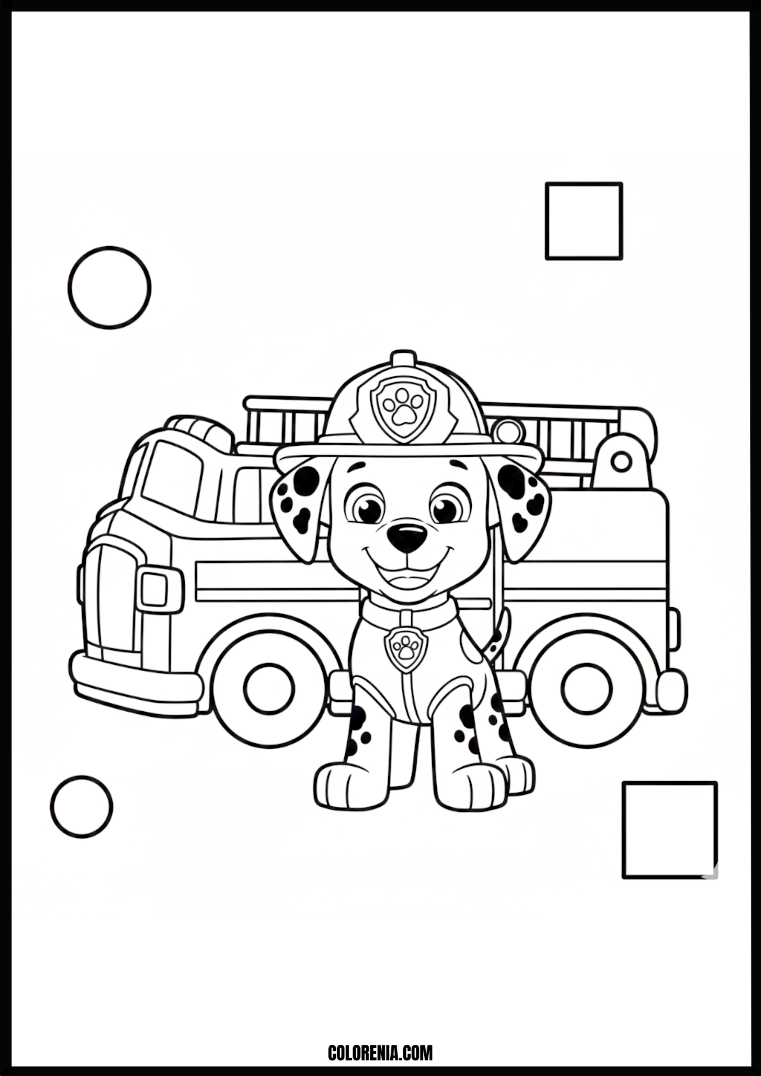 Marshall Fire Truck Coloring Page