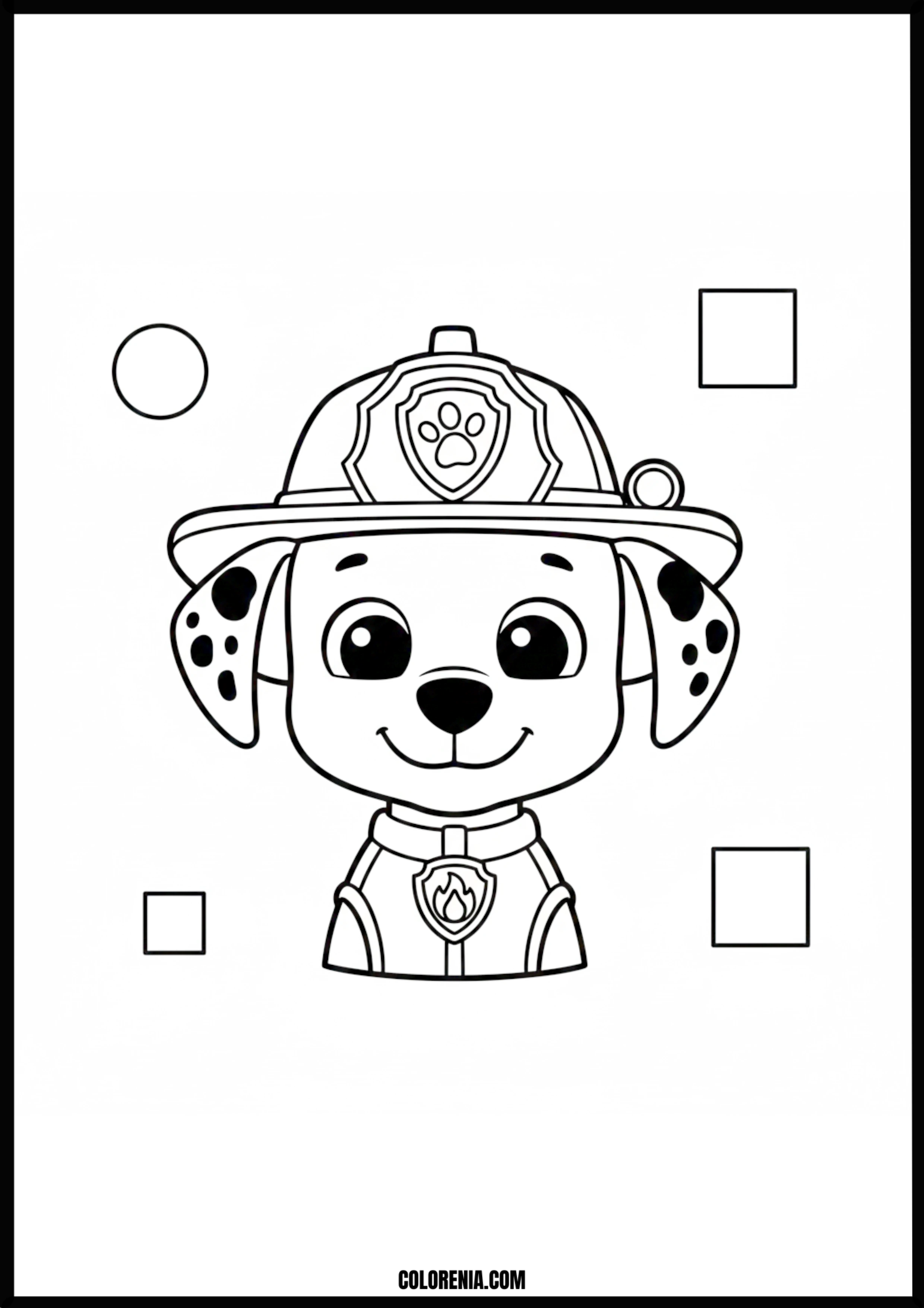 Marshall Paw Patrol Coloring Page