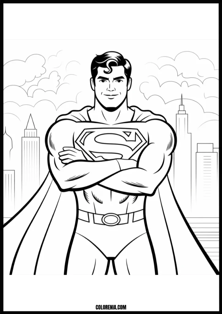 Mighty_Superman_Superhero_Coloring_Page_for_Kids
