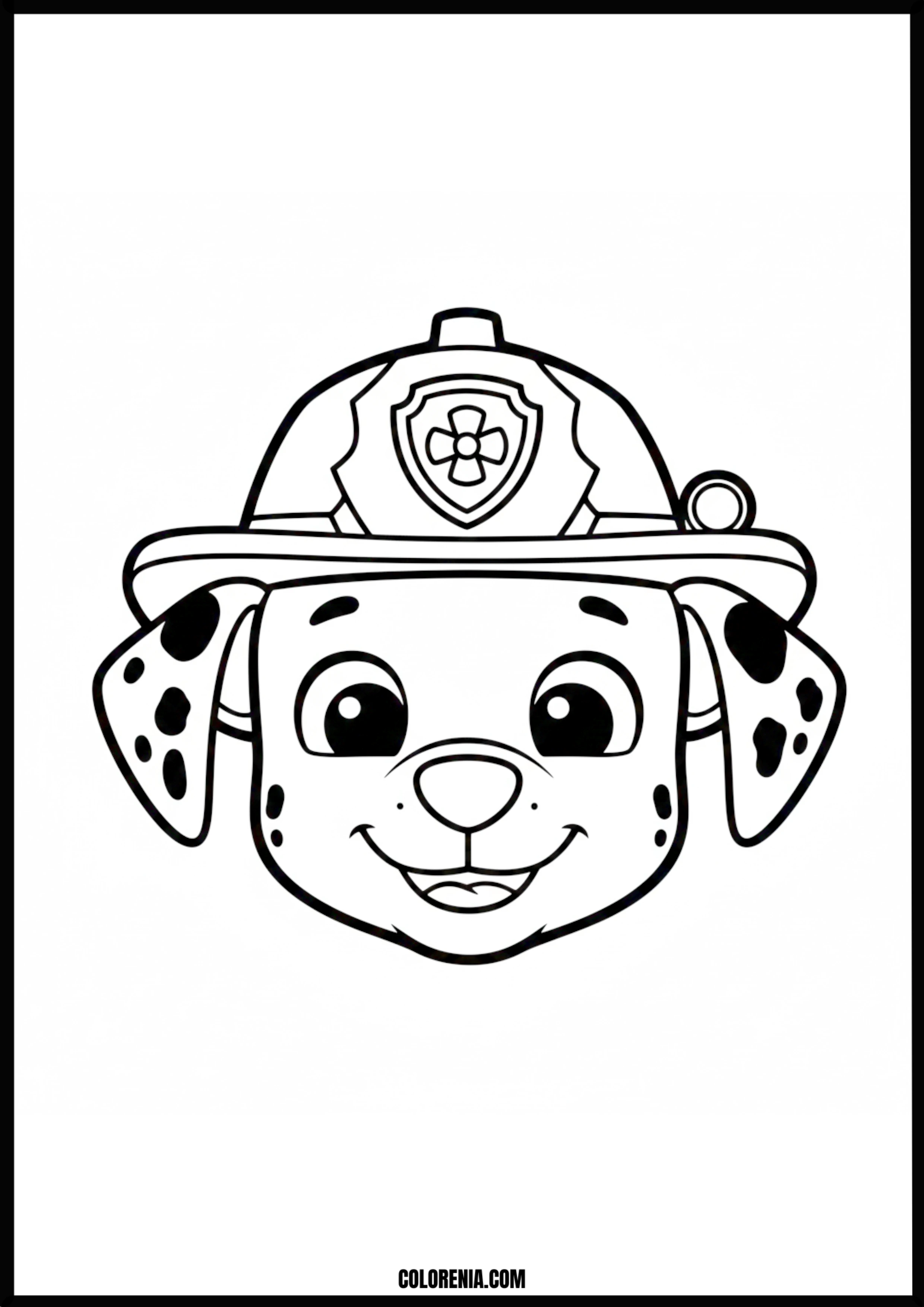 Paw Patrol Marshall Coloring Page