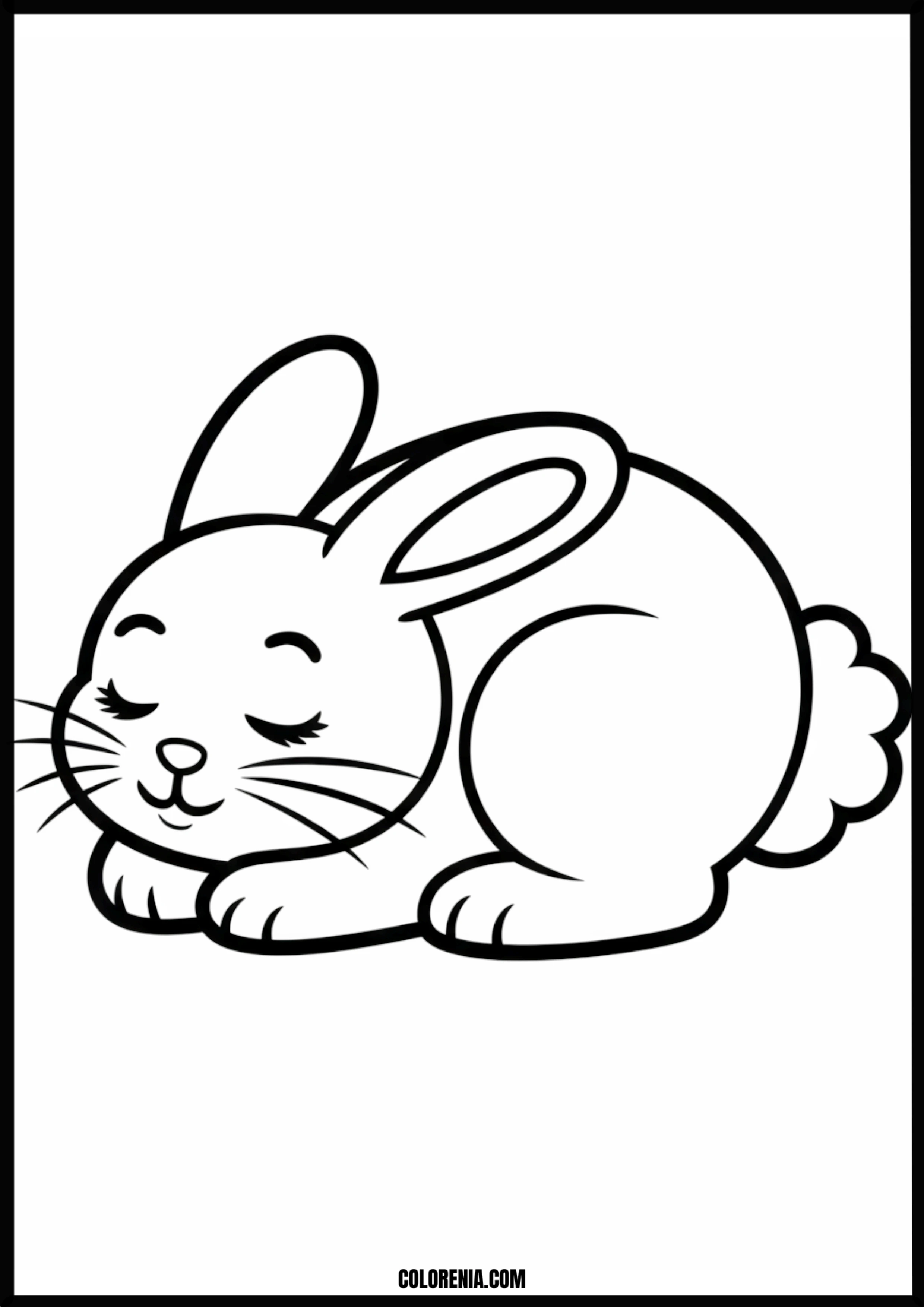 Sleeping Bunny Printable Coloring Page Coloring page of sleeping bunny
