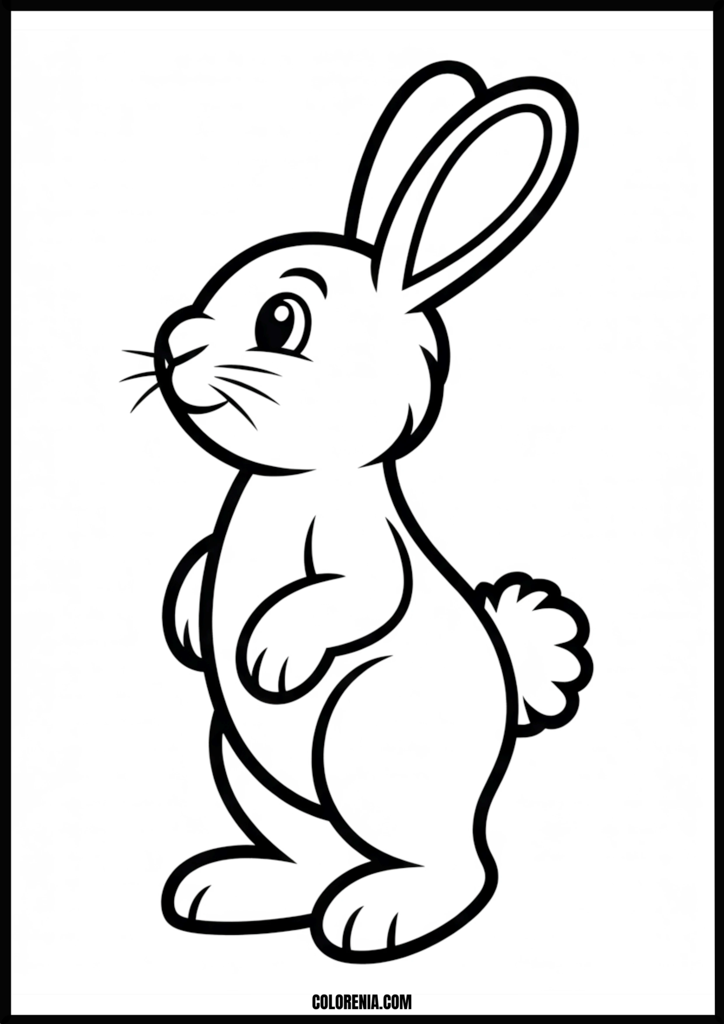 Standing Rabbit Printable Coloring Page Coloring page of standing rabbit