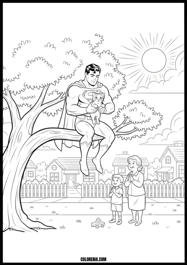 Superhero_Superman_Cat_Rescue_Free_Coloring_Pages_for_Kids